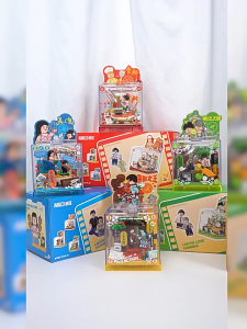 AREA-X Block AB0060-3 Classic Movie Scene Box Stephen Chow Series Gift Decoration Building Brick Toy 周星驰经典电影