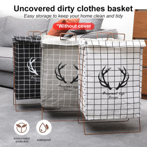 Dirty Clothes Storage Basket Nordic Minimalist Household Cotton Linen clothes laundry basket Foldable Bracket Waterproof Toy Storage Box