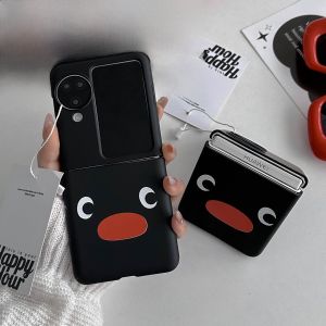 Cute Cartoon Pingu Penguin Design Mobile Phone Case for Xiaomi MIX Flip2 Huawei Pocket2 ZFlip5/6 Foldable Screen Protection Cover