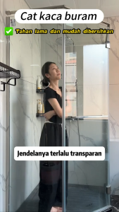 Cat Kaca Buram Anti Tembus Pandang 300gr - Frosted Glass paint Sunblast - Stiker Kaca Film Buram Sandblast - Cat Pelapis Kaca Jendela Buram Tidak Tembus Pandang