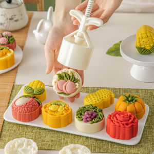 Mold Trung Thu Bánh Trung Thu Bánh Trái Cây Litchi Mould Thủ Công Ép Lạnh 75g 50 Bánh Kẹo Baking Nhà Bếp Phụ Kiện