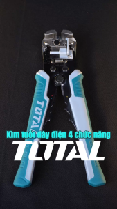 Kìm tuốt dây điện tự động TOTAL THT15246 3 chức năng tuốt cắt uốn dây điện đồng và nhôm xtools