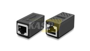 Rj45 Female Connector In-Line Coupler Cat7/ Cat6/ Cat5e Ethernet Cable Extender Adapter (Black)