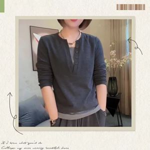 QIAOXIZI | Áo Thun Dài Tay Ấm Áp và Thời Trang