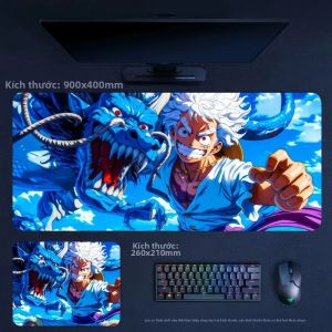 Bandai | Tấm Lót Chuột Bằng Da ONE PIECE In Hình Độ Nét Cao Dòng Nhân Vật Hoạt Hình Hai Chiều Khóa Cạnh Chính Xác Cho Phụ Kiện Máy Tính
