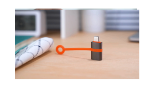 Đầu chuyển Mcdodo OT-3810 USB-A to Type-C – Có móc treo silicon dùng cho sạc/cáp/USB