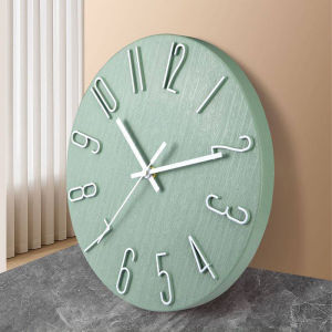 1PC-12 inch Minimalist Wall Clock 4mm 3D Numbers Silent Sweep Movement Perfect For Living Room Bedroom Office  Home Decor