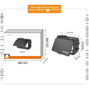 Khung Gắn Mở Rộng 2 Trong 1 Rabbit Cage Cho DJI OSMO Action 6 Kèm Tấm Che Nắng Và Vỏ Bảo Vệ Chống Rơi Dành Cho Camera Hành Động Thể Thao