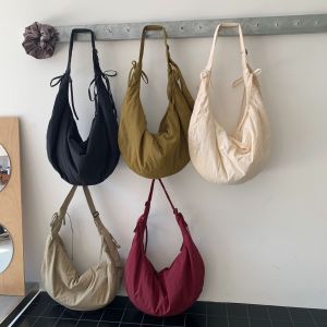 Women's Large Capacity Bows Shoulder Strap Dumpling Crossbody Bag: A Minimalist & Stylish Fall & Winter Choice