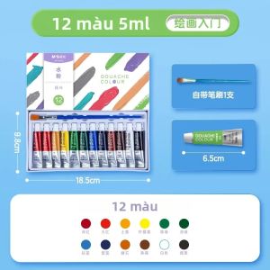 M&G | Bộ Màu Gouache Cao Cấp M&G Dành Cho Nghệ Sĩ 24 Màu Mỗi Màu 5ml Dùng Cho Giấy Và Kính Đóng Hộp.