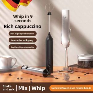 MONLEYTA | Portable Electric Milk Frother Coffee Whisk Wireless Handheld Milk Mixer Foam Maker For Home Use Mini Barista Tool