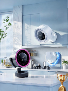 Remax | Wall-Mounted Portable Desk Fan for Bathroom and Toilet Use Long Battery Life Quiet Operation