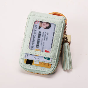 Fashionable Tassel Accordion Card Holder Womens Wallet Multi-Functional Coin Purse Card Clip Stylish Compact Organizer