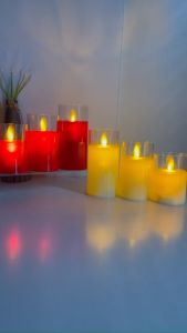 Nến cốc nhựa điện tử chạy pin trang trí phòng quán cafe khách sạn