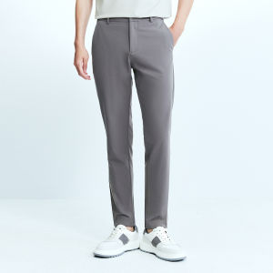 Spring Business Casual Mens Trousers Sand Color