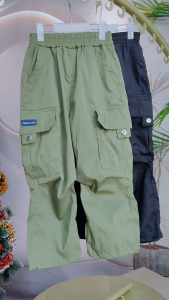 Baggy Cargo Pants for Kids Boys 5-14 Years Old Party Outfit Korean Style Loose String Pants for Boys
