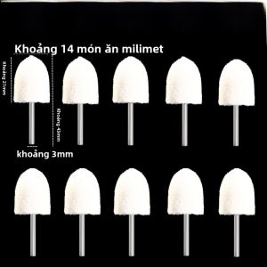 Bộ Dụng Cụ Đánh Bóng Bằng Lông Cừu Cho Thủy Tinh Kim Loại Ngọc Bích Mật Ong Ngọc Bích Mặt Gương Cầm Tay Dụng Cụ Đánh Bóng