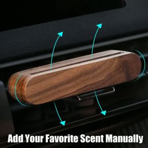 Car Wooden Magnetic Air Conditioner Aromatherapy Diffuser Aromatherapy Diffuser Easy to Install No Battery No Perfume