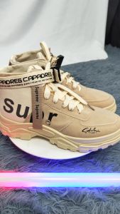 Hery Martin Boots Mens Autumn New Retro British Style Mid-cut Tooling Boots Casual Wild Tide Shoes High-top Desert Military Boots