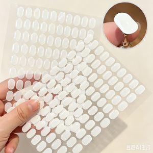 LINMANDA 100/300PCS Nail Art Display Stand Double-Sided Nail Tape Transparent Sticker for Art Practice Design Display Rack