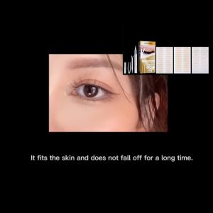 Jaysuing Water-Adhesive Double Eyelid Stickers Set Natural Olive Shape No Glue Long-Lasting Shaping