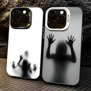 shadow silhouette Phone Case Iridescent TPU Soft-Touch Protective Case for iPhone 11 12 13 14 15 16 17 Pro Max