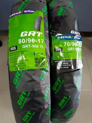 GRT 968 BUNGA CICAK GECKO GRIP TIMSUM TS692 TUBELESS TAYAR 70/90-17 80/90-17 MAXXIS DIAMOND VOLANS