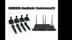 Sennheiser SKM9800 8-Channel Professional Wireless Microphone System | Handheld Long Gooseneck & Desktop Mics Delivers Rich Clear Audio for Weddings & Seminars