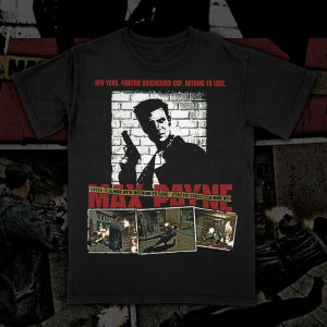 Max Payne T-Shirt Men Summer Action Game A Man with Nothing To Lose Graphic Tee Vintage Streetwear Short Sleeve Oversized Top