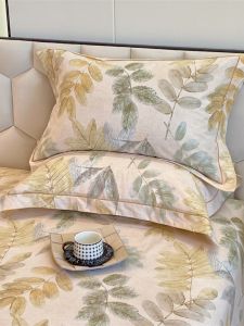 Pure Cotton Flannel Pillowcases Mens Style Set of Two 48x74cm Simple Core Pillow Covers Home Use New 2024