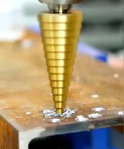 6PCS High Speed Steel Titanium Step Drill bits Set Wood Metal Hole Cutter Core Drill Bit Set