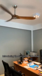 Solid Wood Blade 42/52/60 inch Ceiling Fan Modern Design with Remote Control 3 Wood Grain Blades 6 Speed Wind Low Noise