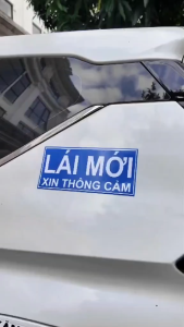 BIỂN TẬP LÁI NAM CHÂM - NAM CHÂM DÀY 1MM CHẤT LƯỢNG  - TẬP LÁI 20x8cm