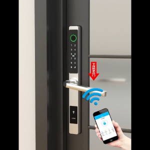 Sliding Door Broken-Bridge Aluminum Fingerprint Lock TTlock Smart IP65 Waterproof Ultra-Narrow Lock