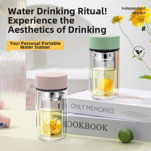 Double-layer Glass Cup Small and Portable Heat-insulated