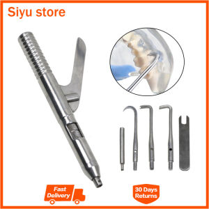 GREATLH Dental 1 Set  Automatic Crown Remover High Quality Stainless Steel Material Dental Tools with 3 Working Tip