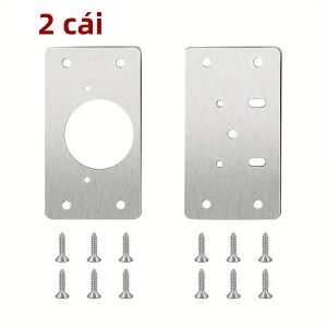 Bộ Dụng Cụ Sửa Chữa Bản Lề Tủ Bằng Thép Không Gỉ - 2/4/10 Miếng Dành Cho Tủ Bếp Gia Đình & Đồ Nội Thất Có Lỗ Tấm Gắn Đồ Gỗ