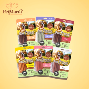 PetMarra Treat Sticks Dog Treats Banana Flavor 100g dogs puppies treats snacks pet foods pets all stages