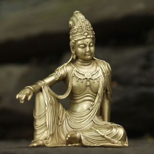 Pure Copper Zen Tea Table Decorative Ornaments Study Room Decor Buddha Statues Chinese Style Home Decor Gifts for Leaders