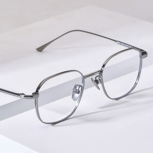 NIANZHEN Kính mắt hợp kim titan Gọng kính thiết kế thương hiệu đa giác nam nữ siêu nhẹ kính mắt kính hoài cổ trọng lượng 1909