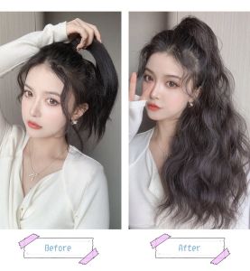 เป็นมาตรฐาน 55 ชม แบบหนีบ ลอนมาม่า สไตล์เกาหลี แฮร์พีชหางม้าลอน