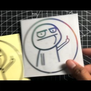 Stiker Cutting Lucu Motor & Mobil: Desain Unik & Stiker Meme Middle Finger