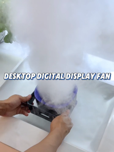 Desktop Portable Fan Rechargeable 10000mAh Silent Touch LED Display 3 Speed Strong Wind Turbine Circulation Fan Wall Mounted Table Fan