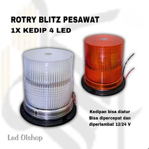 Lampu Rotari Blitz Pesawat 1x Kedip Toples Besar Kedipan Bisa Diatur Lampu Emergency Truck 12v 24v DC