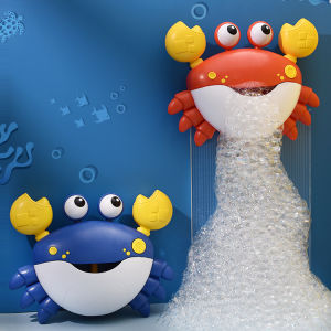 Kids Spit Bubbles Little Crab Bubble Blowing Machine Baby Bath Toys Baby Boys and Girls Bathroom Water Playing Bubbler
