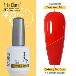 Arte Clavo Hot Sale Nail Art 15ml Tempered Top Coat Matt Top Primer Base Coat Color Gel Nail Polish UV Gel Soak Off Manicure