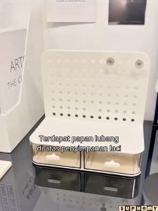 Pegboard Pemegang pen Multifunctional Plastic Pen Holder Desk Organizer Cosmetic Storage Box Desktop Makeup Storage