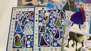 Disney Frozen Happier Tin with Storybook Activity Book Sticker Sheets Play Scene for Kids