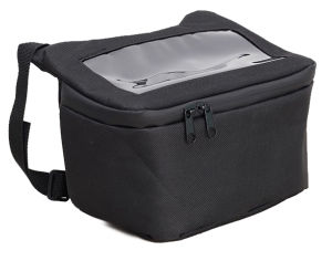 WATERPROOF All-Weather Touchscreen Motorcycle Scooter Front Handlebar Navigation Bag Black Pouch
