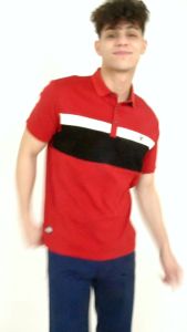 Forest Premium Weight Cotton 220gsm Interlock Knitted Polo T Shirt Colour Block Cut & Sew | T Shirt Lelaki - 23812